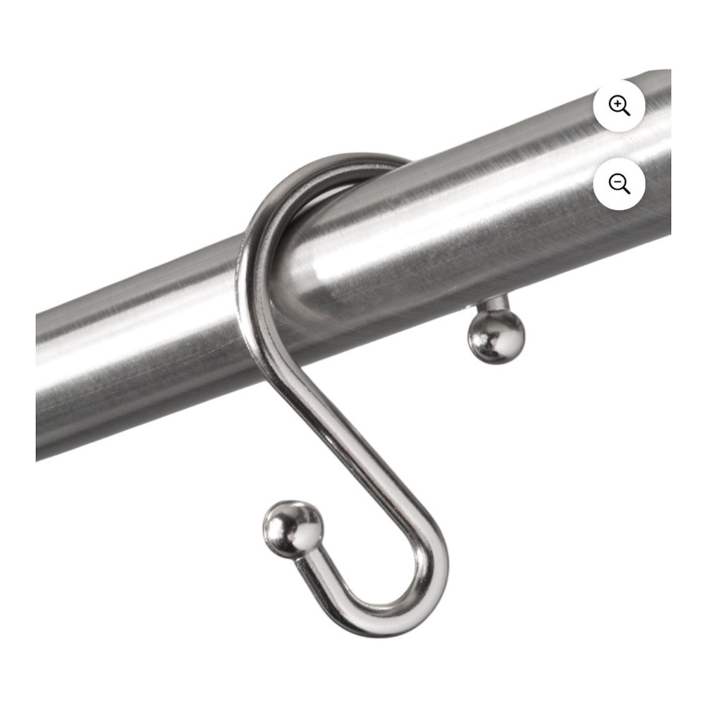 Better Homes And Gardens Brushed Nickel S-Shaped Shower Hooks - Picture 3 of 5